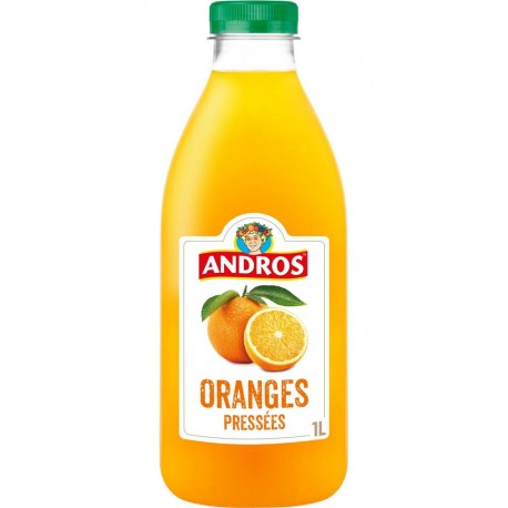 D 100 ANDROS Jus D'Orange Pressées 100% Pur Jus Sans Sucres Ajoutés ANDROS 1L