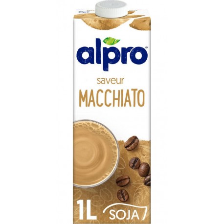 ALPRO Boisson végétale soja macchiato la brique de 1L