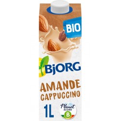 BJORG Boisson Végétale Lait d'amande cappuccino la brique de 1L