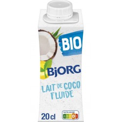 BJORG Aide culinaire Lait de coco fluide la brique de 20cL