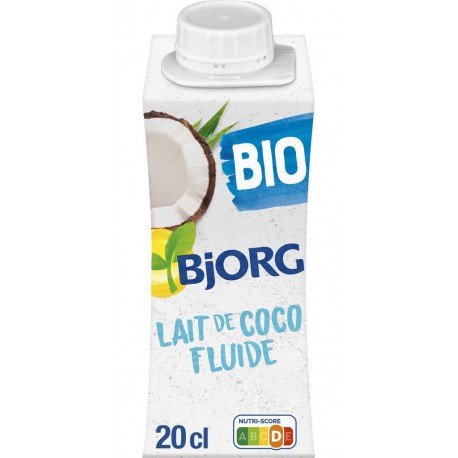 BJORG Aide culinaire Lait de coco fluide la brique de 20cL