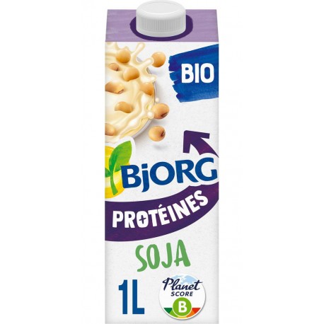 BJORG Boisson Végétale lait de Soja la brique de 1L