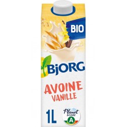 BJORG Boisson Végétale Lait d'Avoine vanille la brique de 1L