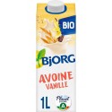 BJORG Boisson Végétale Lait d'Avoine vanille la brique de 1L