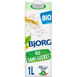 BJORG Boisson Végétale Riz sans sucres la brique de 1L