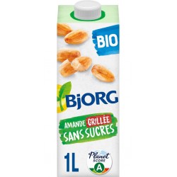 BJORG Boisson Végétale Lait d'amande grillée la brique de 1L