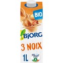 3 BJORG Boisson Végétale Lait 3 noix BJORG le brique de 1L