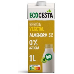 1 L Ecocesta Boisson Végétale Aux Amandes Bio Sans Sucre 1L