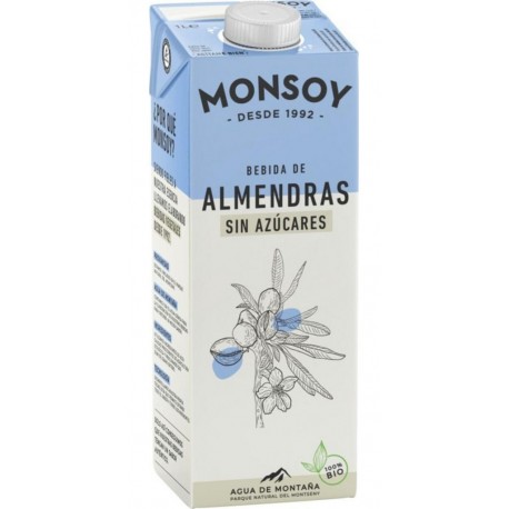 1 L Monsoy Boisson Aux Amandes Sans Sucre 1L