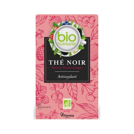 NUTRISANTE Thé noir saveur fruits rouges Antioxydant (la boite de 20 sachets)