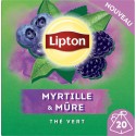 LIPTON Thé vert myrtille mûre (la boite de 20 sachets)