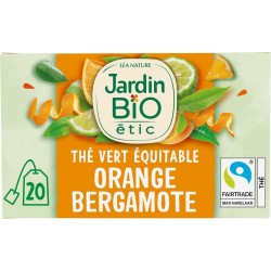 JARDIN BIO Thé vert orange bergamote Bio ETIC (la boîte de 20 sachets)