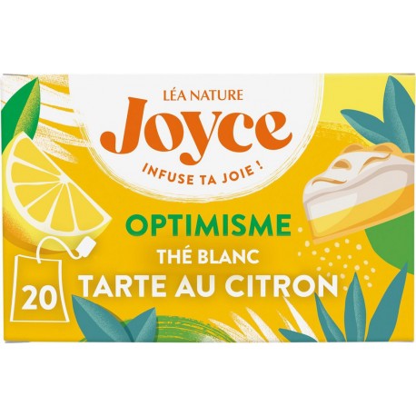 JOYCE Thé blanc saveur tarte au citron Optimisme (la boite de 20 sachets)