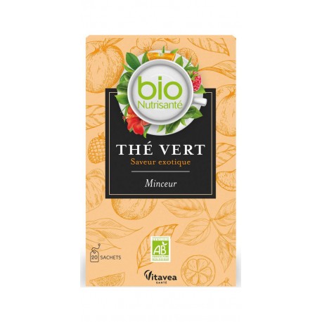 NUTRISANTE Thé vert saveur exotique minceur bio (la boite de 20 sachets)