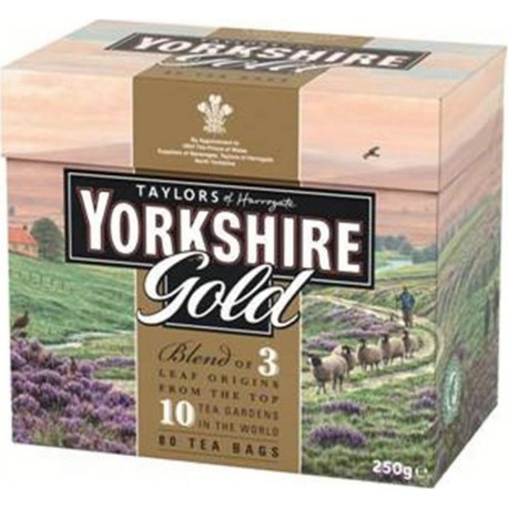 TAYLORS OF HARROGATE Thé noir gold tea bags (la boite de 40 sachets)