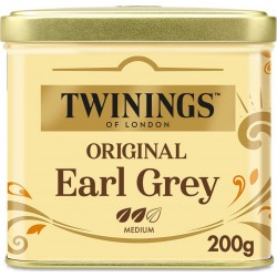 TWININGS Thé noir Original Earl Grey (la boite de de 200g)