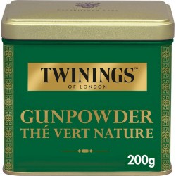 TWININGS Thé vert Gunpowder Nature (la boite de de 200g)