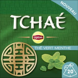 LIPTON Thé vert tchae menthe (la boite de 20 sachets)