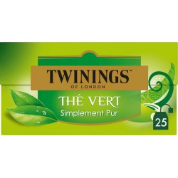 TWININGS Thé vert Simplement Pur (la boite de 25 sachets)