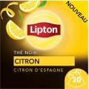 LIPTON Thé noir aux zestes de citron d'Espagne (la boite de 20 sachets)