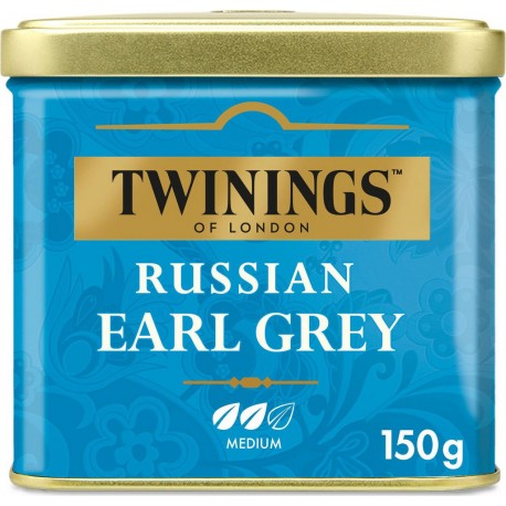 TWININGS Thé noir Russian Earl Grey (la boite de de ) 150G 150L