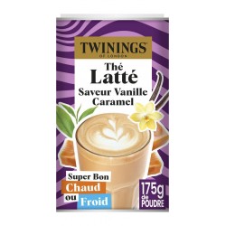 TWININGS Thé noir latté vanille caramel la boite de 175G 175L