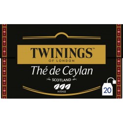 TWININGS Thé noir de Ceyland Scotland (la boite de 20 sachets)