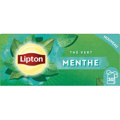 LIPTON Thé vert menthe (la boite de 30 sachets)