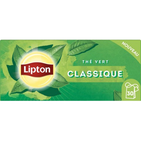 LIPTON Thé vert classique (la boite de 30 sachets)