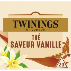 TWININGS Thé noir Vanille (la boite de 20 sachets)