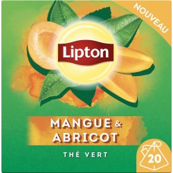 LIPTON Thé vert mangue abricot (la boite de 20 sachets)