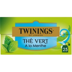 TWININGS Thé vert Menthe Twinings (la boite de 25 sachets)