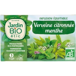 JARDIN BIO Infusion verveine menthe Bio ETIC (la boîte de 20 sachets)