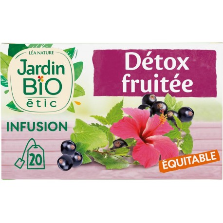 JARDIN BIO Infusion détox saveur cassis Bio ETIC (la boîte de 20 sachets)