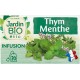 JARDIN BIO Infusion thym menthe Bio ETIC (la boîte de 20 sachets)