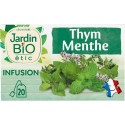 JARDIN BIO Infusion thym menthe Bio ETIC (la boîte de 20 sachets)