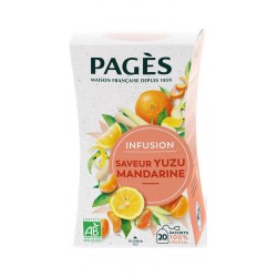 PAGES Infusion Yuzu Mandarine Bio (la boite de 20 sachets)