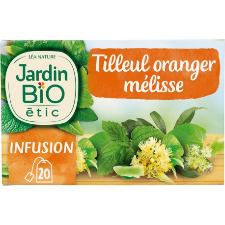 JARDIN BIO Infusion détente oranger et tilleul Bio ETIC (la boîte de 20 sachets) SACHS L