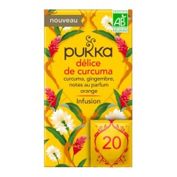 PUKKA Infusion délice de curcuma, bio (la boite de 20 sachets)