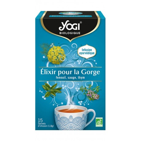 YOGI Infusion élixir pour la gorge Bio (la boite de 15 sachets)