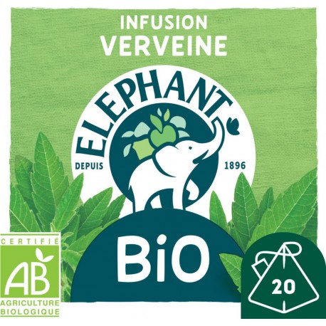 ELEPHANT Infusion verveine, bio (la boite de 20 sachets)