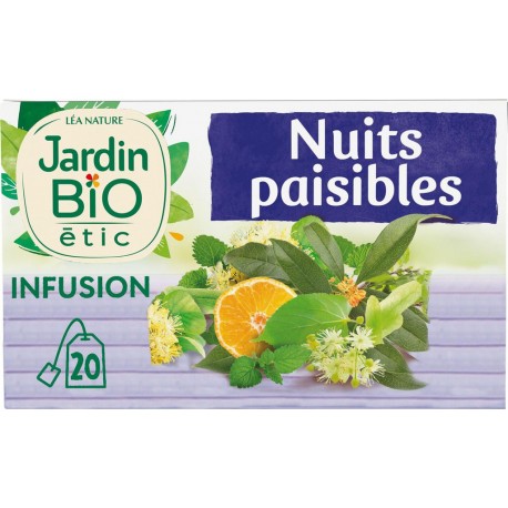 JARDIN BIO Infusion nuits paisibles Bio ETIC (la boîte de 20 sachets)