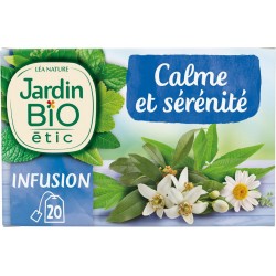 JARDIN BIO Infusion calme & sérénité Bio ETIC (la boîte de 20 sachets)