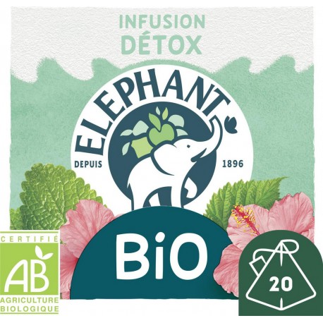 ELEPHANT Infusion détox, bio (la boite de 20 sachets)