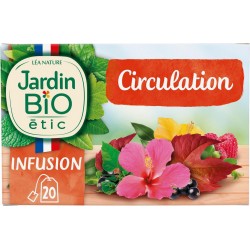 JARDIN BIO Infusion circulation vigne rouge Bio ETIC (la boîte de 20 sachets)