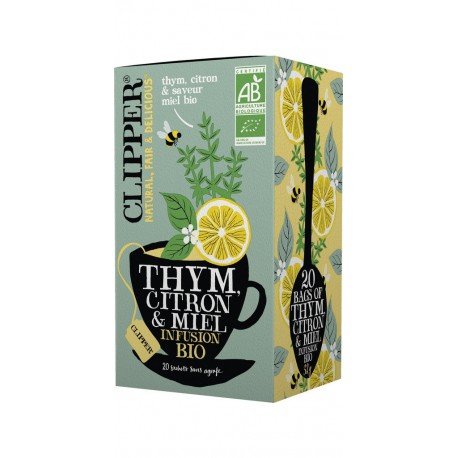 CLIPPER Infusion Thym Citron Miel (le paquet de 20 ) SACHETS L