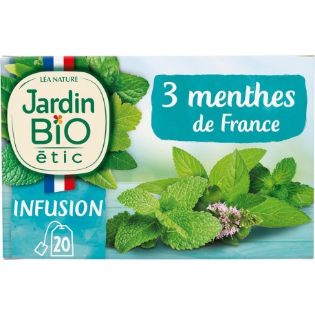 JARDIN BIO Infusion menthe Bio ETIC (la boîte de 20 sachets)