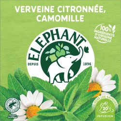 ELEPHANT Infusion verveine citronnée camomille (la boite de 20 sachets)