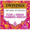 TWININGS Infusion Ayurveda Fleur de Sureau Framboise Hibiscus (la boite de 20 sachets)