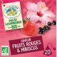 LA TISANIERE Infusion fruits rouges et hibiscus Bio (la boite de 20 sachets)